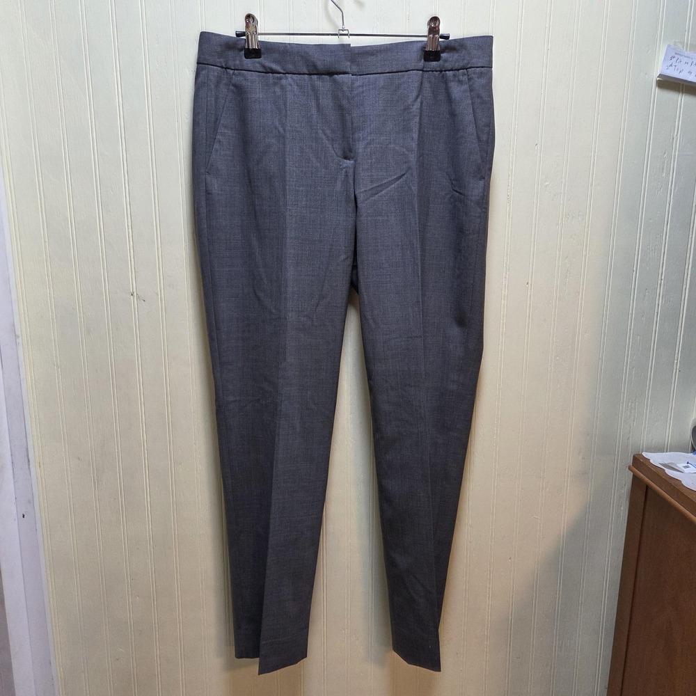 J.Crew Dress Pants Womens 6 Gray Wool Bi Stretch Tapered Workwear Office Career
